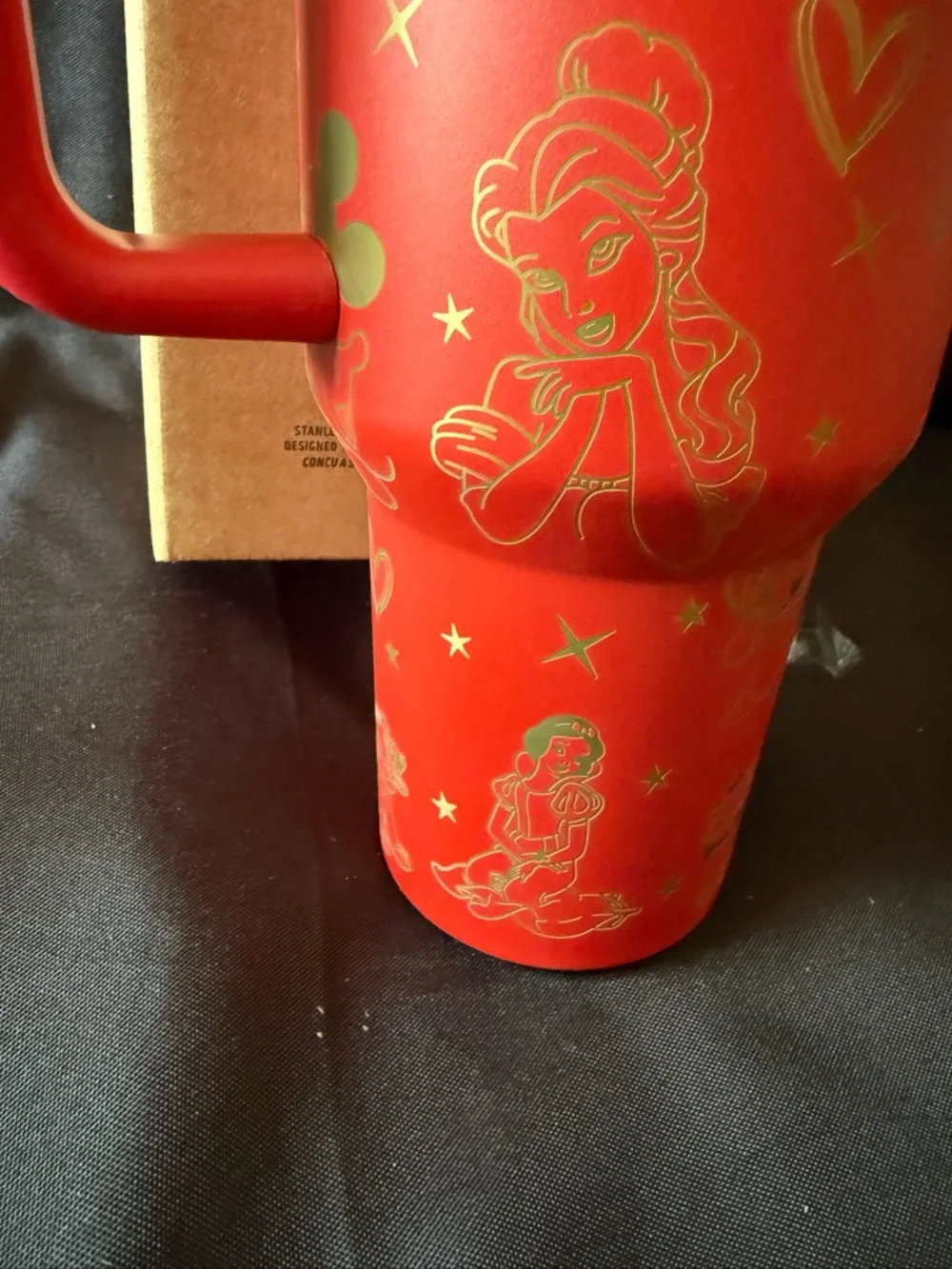 New Stanley 40oz Red Laser Engraved Magical Castle and Friends with Straw - Picture 10 of 14
